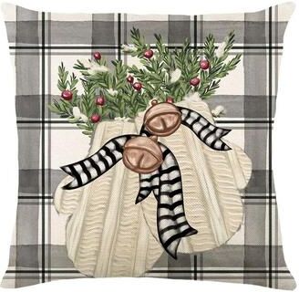 Uplift Treasures Merry Christmas Linen Pillow Cover With Deer And Tree Design 11