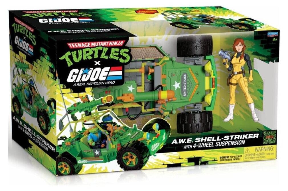 Playmates Teenage Mutant Ninja Turtles x G.I. Joe A.W.E. Shell-Striker voertuig met figuur
