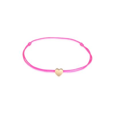 Armkette ELLI "Armband Herz Liebe Textil Romantik 925 Silber" Gr. 160, pink, Armbänder, Damen, Silber 925 (Sterlingsilber), Armkette