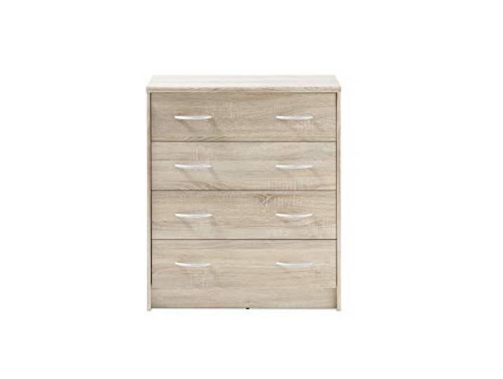 Stella Trading Schrank Kommode mit Schubladen, Eiche Sonoma Nachbildung, BxHxT 74x86x35 cm