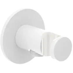Herzbach Deep White Brauseanschlussbogen 23.685200.1.07 mit Konushalter starr, weiß matt