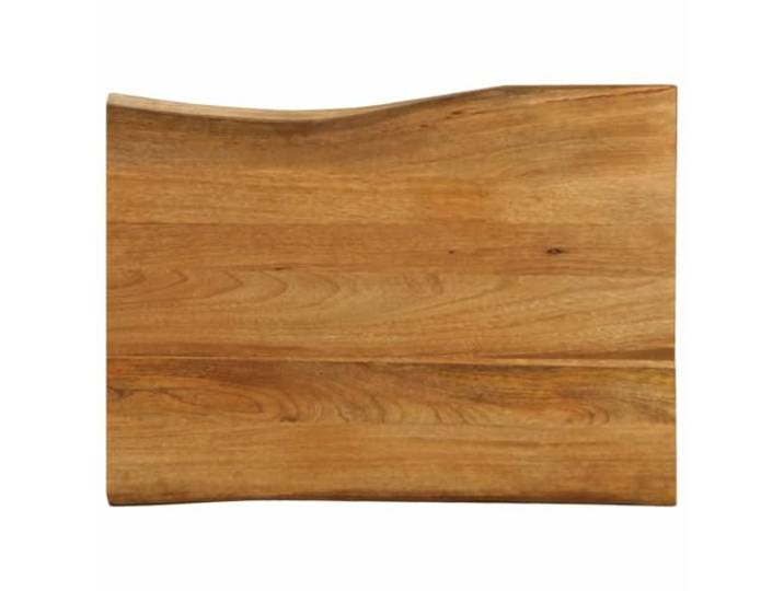 HEFZGDB Massivholz Tischplatte mit Baumkante 80x60x2,5 cm aus Mango Naturkante rustikale Tischoberfläche für Tischgestell Ersatzplatte Möbelplatte Holzplatte Arbeitsplatte