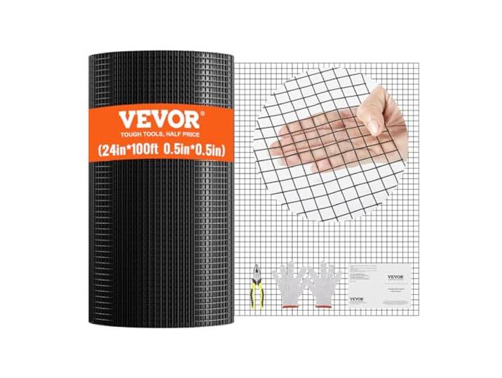 VEVOR SS19121224100 Hardware Doek, Zwart, 24in100ft