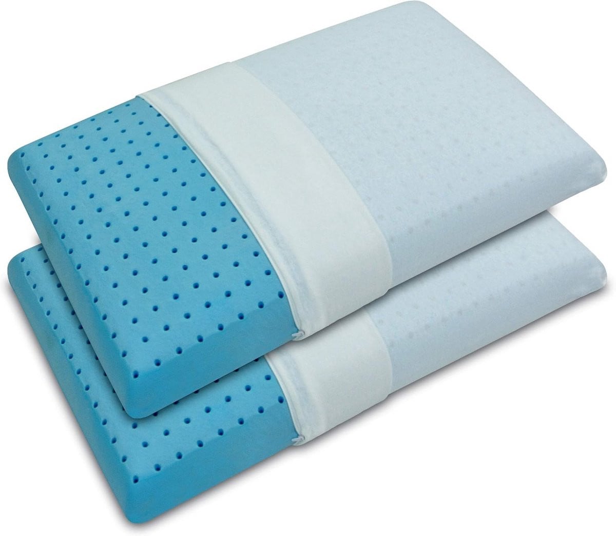 Ergonomisch Traagschuim Kussen met Ventilatie voor Verkoeling en Nekpijn Verlichting