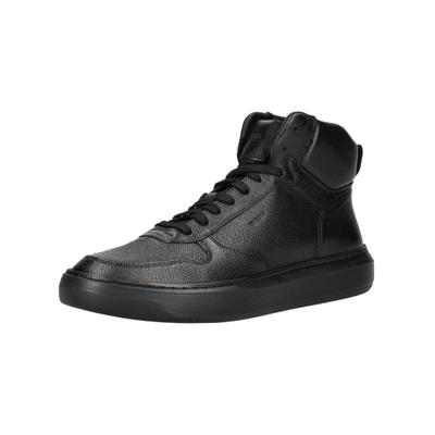 Sneaker GEOX "Geox Sneaker Leder/Textil", Herren, Gr. 43, Leder Textil, schwarz, Leder, Textil, Schuhe Sneaker