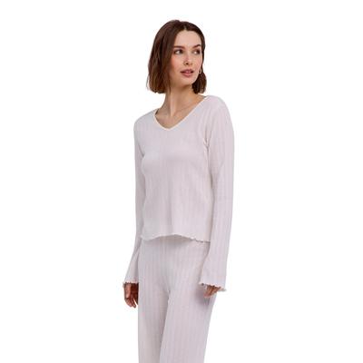Langarmshirt FALKE "FALKE Langarmshirt", Damen, Gr. M, off, weiß (2040), Shirts Langarmshirt