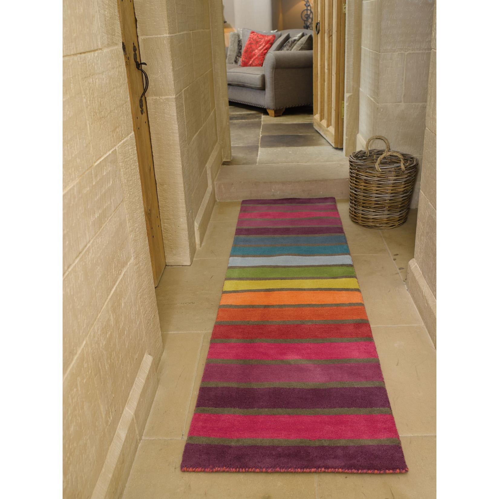Läufer Wolle Bunt 60 x 300 cm - DERWENT Kadima Design