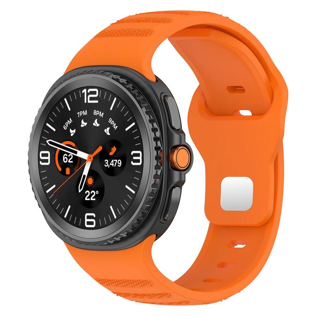 Techsuit - Watchband (W050) - Samsung Galaxy Watch8 40mm/Watch8 44mm/Watch8 Classic/Ultra 2 - Orange (Silicone) (59669426)