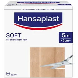 Hansaplast Soft Pflasterrolle, 5m x 6cm 1 St