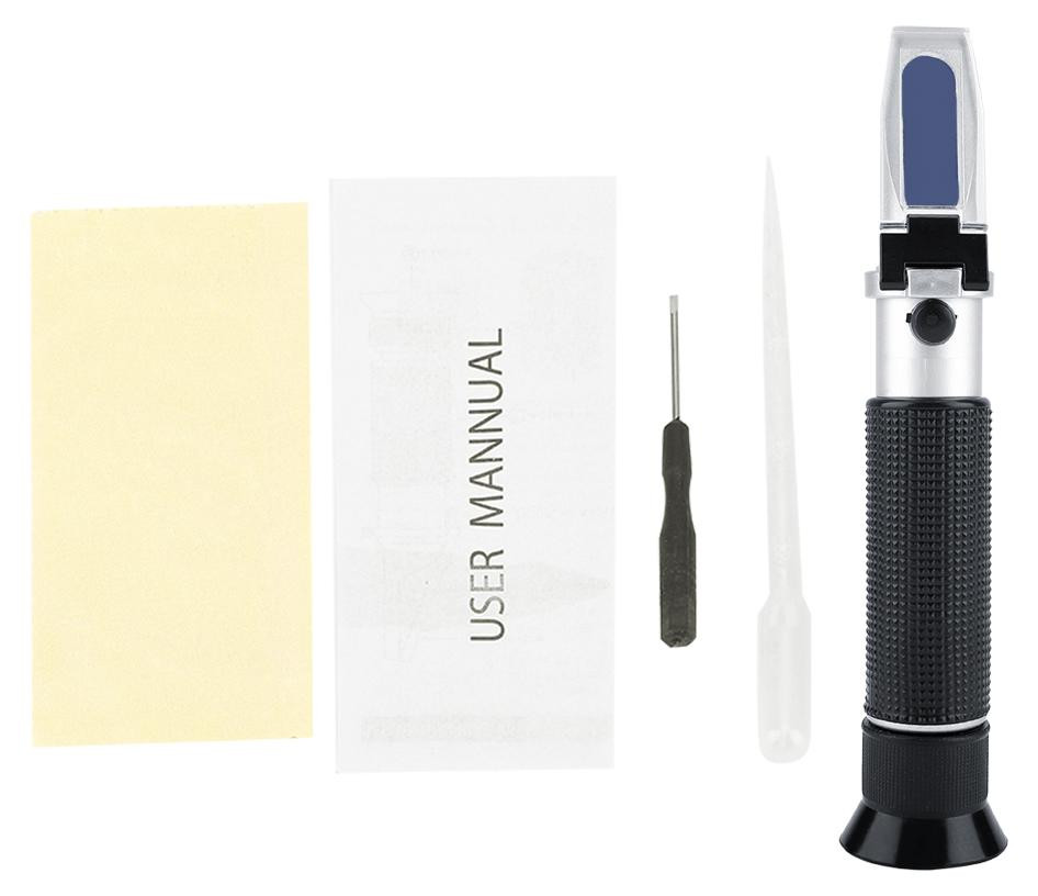 Gistuch Handheld refractometer voor het meten van het zoutgehalte (0-100%)