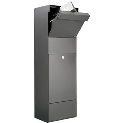 ALLUX Grundform  Design Paket-Briefkasten - Anthrazit mit 5x Frontplatten