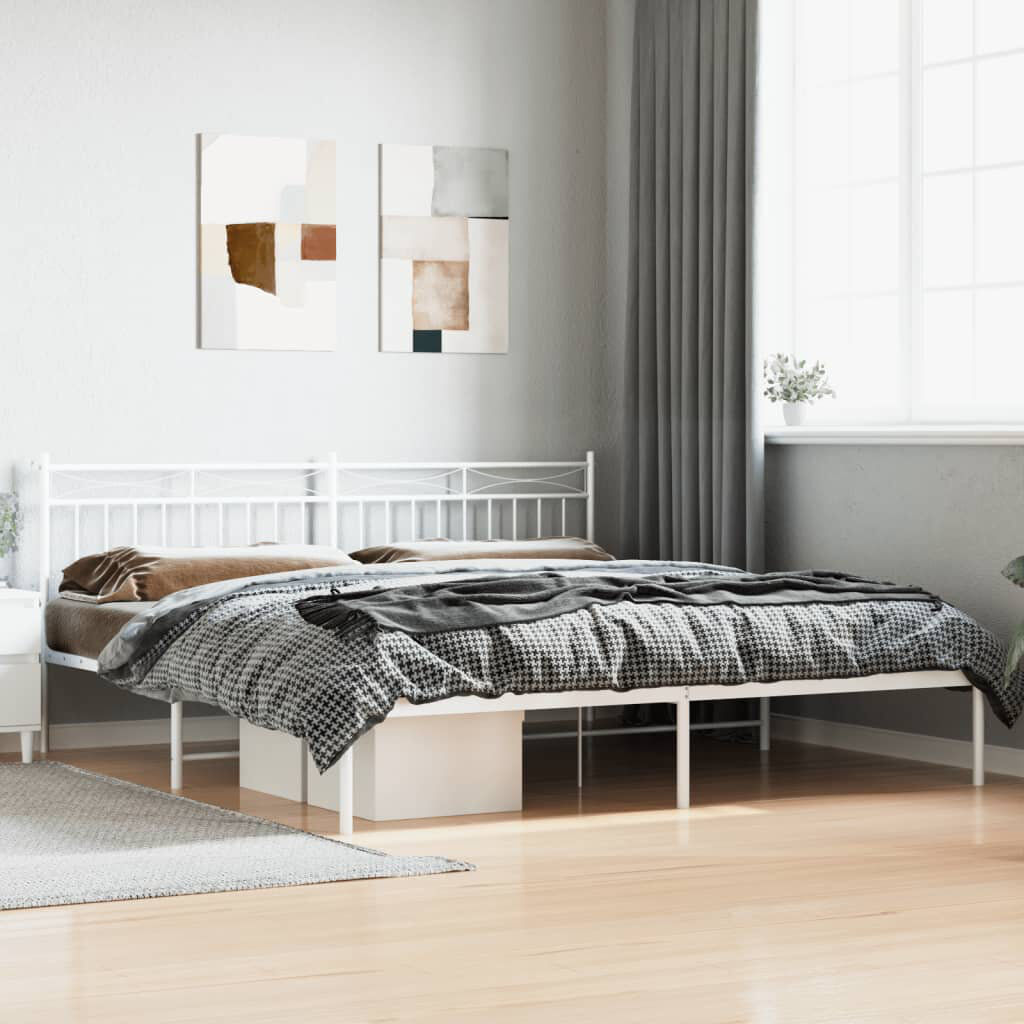 Marlow Home Co. Abry Bed White 193 x 203 cm