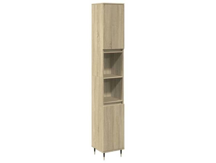 ABOTT@Armoire salle de bain KENNETH - Meuble Colonne salle de bain - Armoire WC - chêne sonoma 30x30x190cm - 559772