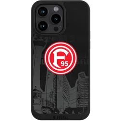 Nivocase Handyhülle für Apple iPhone 15 Pro Max Hülle NIVOpure Case Schwarz Fortuna Düsseldorf Logo (Apple iPhone 15 Pro Max), Smartphone Hülle, Schwarz