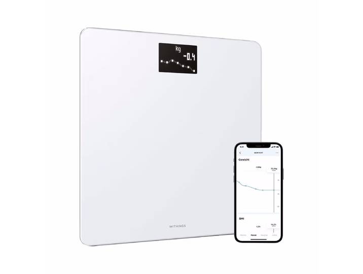 Withings Body weiss Analyse-Körperwaage – Körperanalysewaage/Körperfettwaage