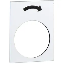 Schneider Electric ZB2BY4919 Bezeichnungsschild, 30x40mm, weiß, Drehwerk rechts, langsam  - 10 Stück