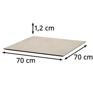 Feros Tischplatte 1877, quadratisch, 70 x 70cm, sand stone