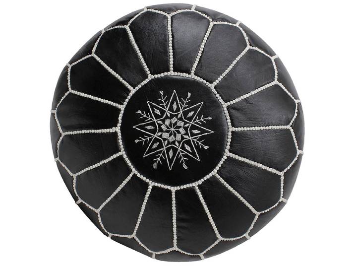 ALMADIH Pouf Leder Pouf Marokkanischer Echtleder Handarbeit Sitzsack