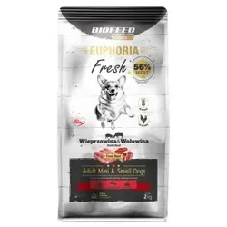 EUPHORIA Fresh mit Schweinefleisch und Rindfleisch (Mini- und kleine Rassen) 2kg Hundefutter