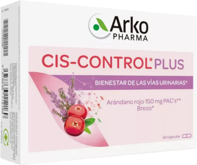 Arkopharma Cis-Control Cranberola Plus 60 cápsulas