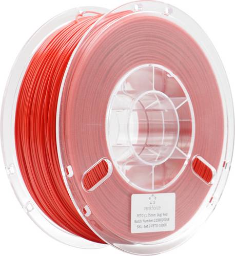 Renkforce RF-4738596 Filament PETG 1.75mm 1000g Rot 1St.