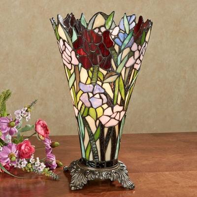 Touch of Class Zuri Stained Glass Uplight Accent Lamp Multi Pastel , Multi Pastel