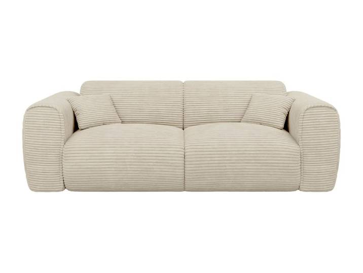 Canapé convertible velours 3 places beige}