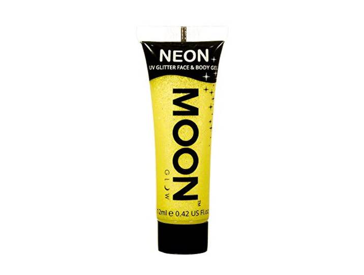 Moon-Glow Face & Body paint UV Glitter Geel