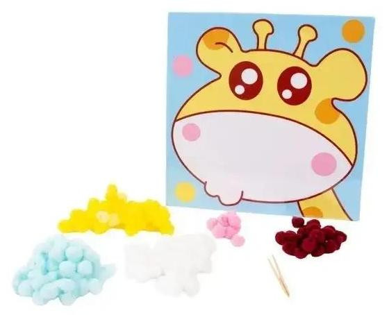 FANDY Giraffe-motief met pompons