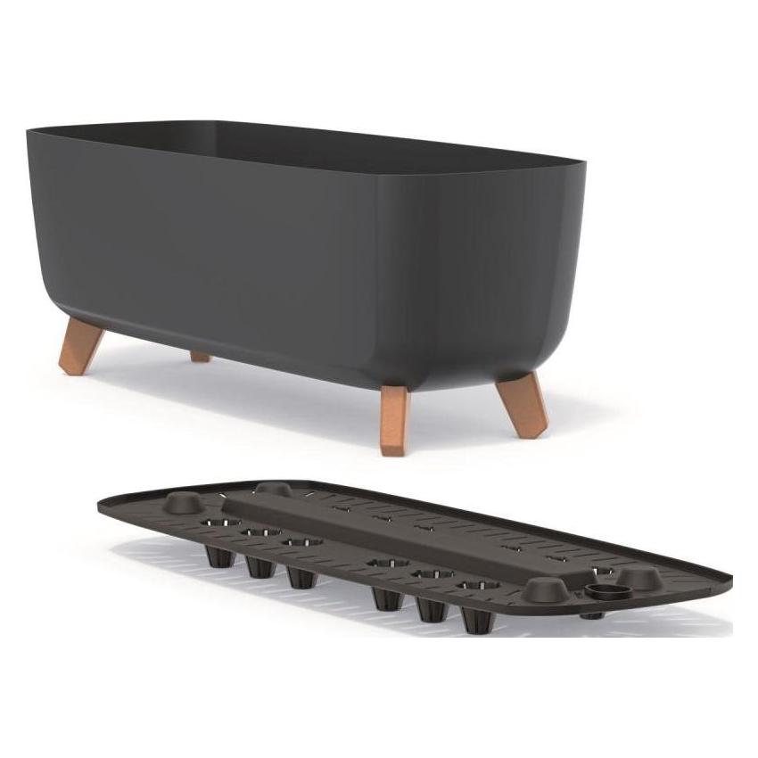 Prosperplast GRACIA CASE Blumentopf - Anthrazit (CEN-81352)