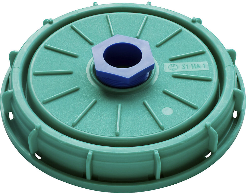 Schraubkappe (Lebensmittel), für IBC-Öffnung 225 mm, Pumpwerk-Ø 41 mm, Handpumpe Jessberger