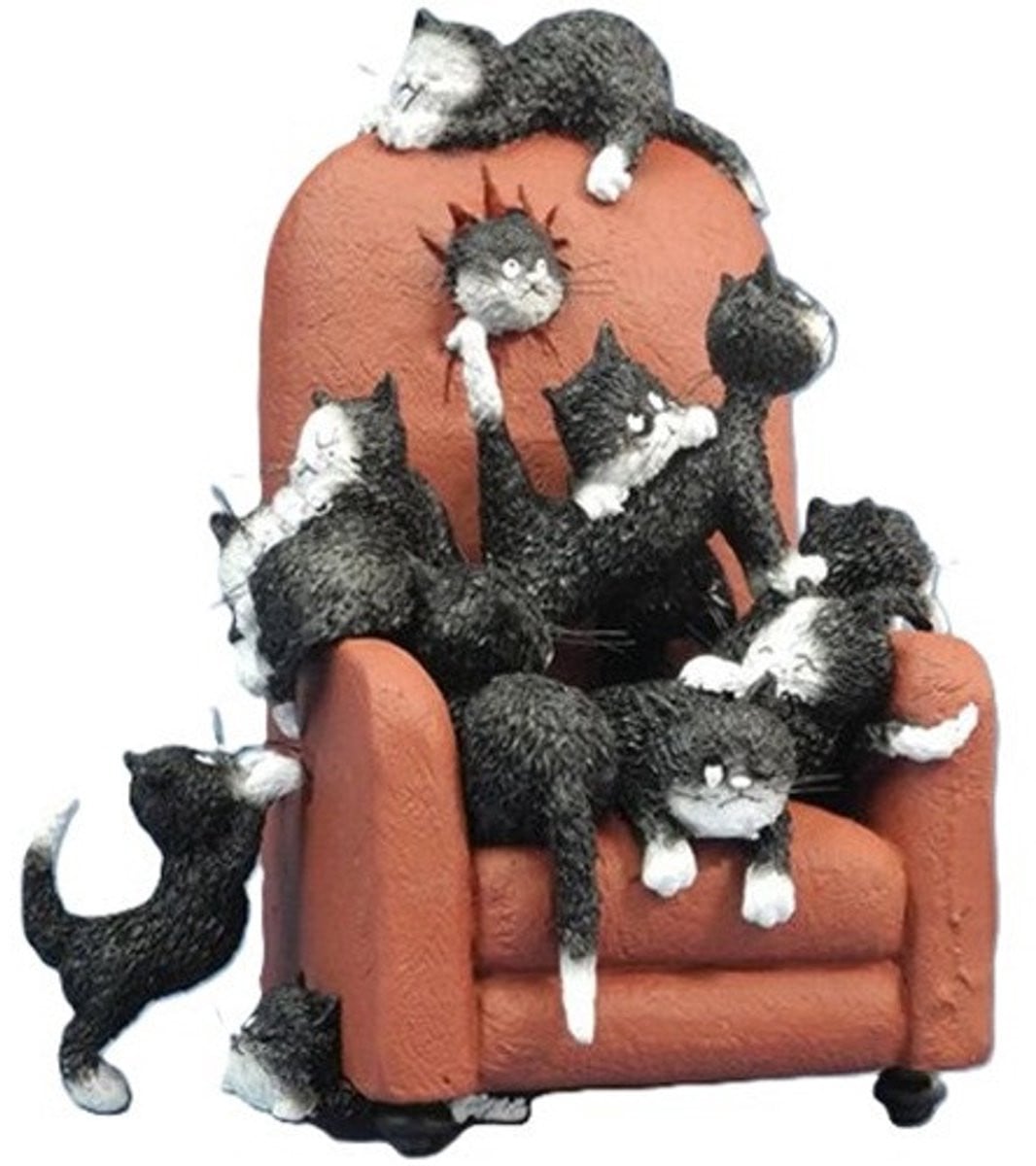 Parastone Beeldje De Kattenbende - Dubout Kattendrukte - 15 cm