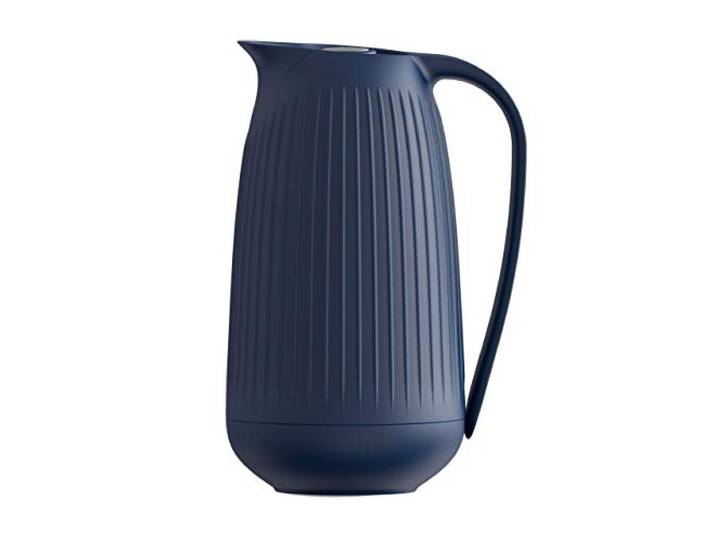 Kähler Thermoskan, 1,0 l, Hammershøi, toetsfunctie voor thee en koffie, blauw