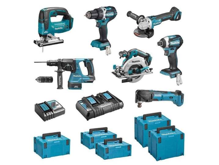 Pack 7 outils MAKITA DLX7014PTJ 18V (5 x 5Ah)