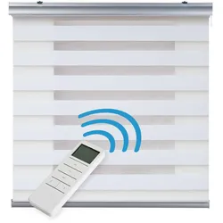 DOPPELROLLO Motorisiertes Weiß 100x250 cm