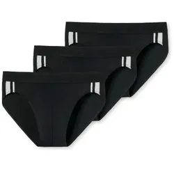 Schiesser 3P 95-5 Stretch Rio Slip 3XL-4XL Schwarz Baumwolle 4XL Herren