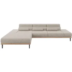 ELEKTRISCHES ECKSOFA Links MONA 316x205x85 Beige Velours