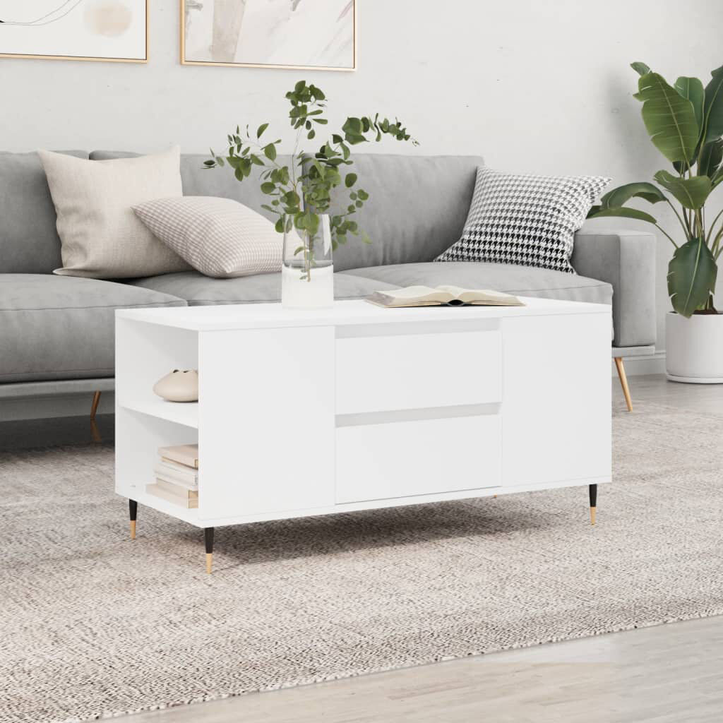 17 Stories Mikera Coffee Table with Storage White