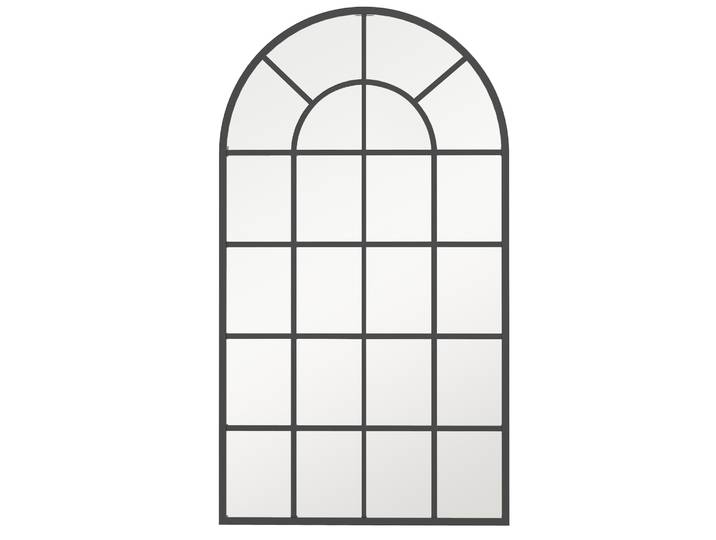 Miroir mural décoratif Homcom 65x110 cm, miroir de fenêtre en métal pour salon, chambre, entrée, style moderne, noir