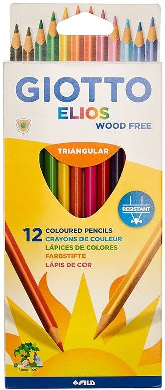 Etui 12 crayons de couleur Elios WoodFree - Giotto