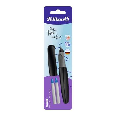 Pelikan Tintenroller Twist, Black, universell für Rechts- und Linkshänder