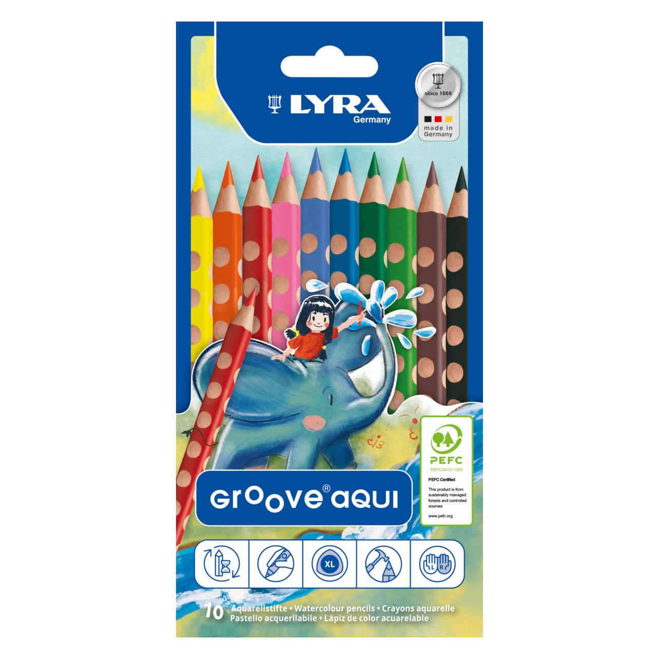 Lyra Farbstiftetui 10ST Groove Jumbo sort. (10x) (L3851100)