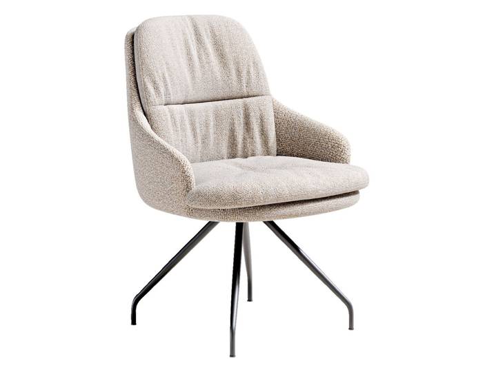 Dieter Knoll Armlehnstuhl BURN, beige, Stoff