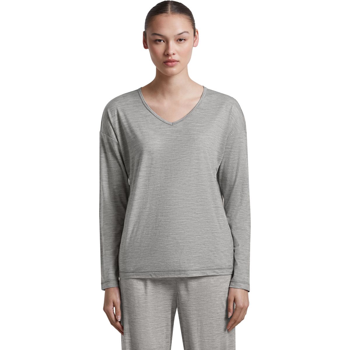 Icebreaker Women Mer 150 Lodge Long Sleeve Tee metro hthr (IB016) S 0A57KAIB016-S
