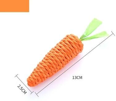Uplift Picks Interactive Carrot Cat Chew Toy With Sound And Rope Scratcher small (1 Pc)
