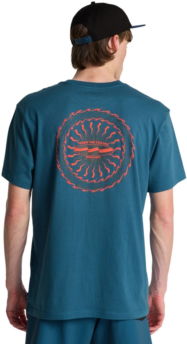 T-Shirt BILLABONG "Re Issue", Herren, Gr. XS, blau (real teal), Obermaterial: 100% Baumwolle., Shirts T-Shirt