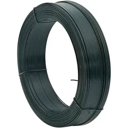 vidaXL Zaun-Bindedraht 250 m 0,9/1,4 mm Stahl Schwarzgrün