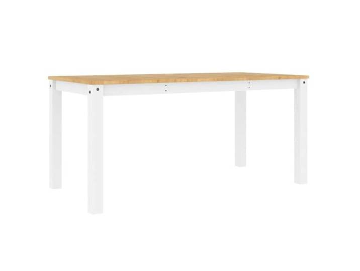 Esstisch Panama Weiß 160x80x75 cm Massivholz Kiefer Massivholz Kiefer,gerade Maserung,rustikale Aststellen,feuchtes Tuch Reinigung,110 kg pro Sitzplatz