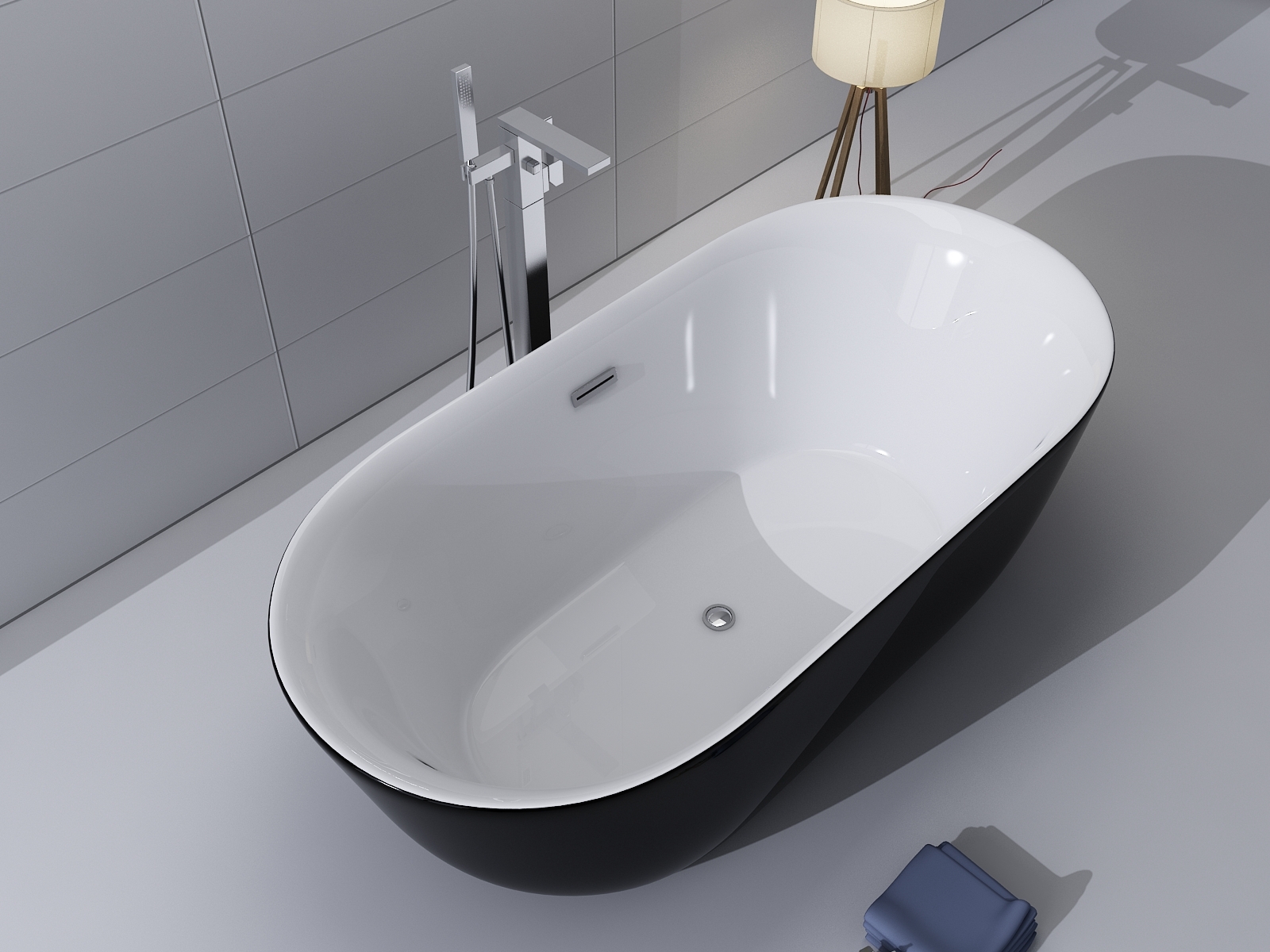 Badewanne Maggiore III schwarz Bad Ausstattung
