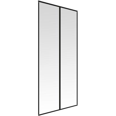 Insektenschutz-Vorhang WINDHAGER "Magnet für Terrassen- und Balkontüren, ohne bohren", schwarz (rahmen: anthrazit gewebe: anthrazit), B:110cm H:220cm, Insektenschutzgitter, Fliegengitter Magnetvorhang, 110x 220 cm, anthrazit